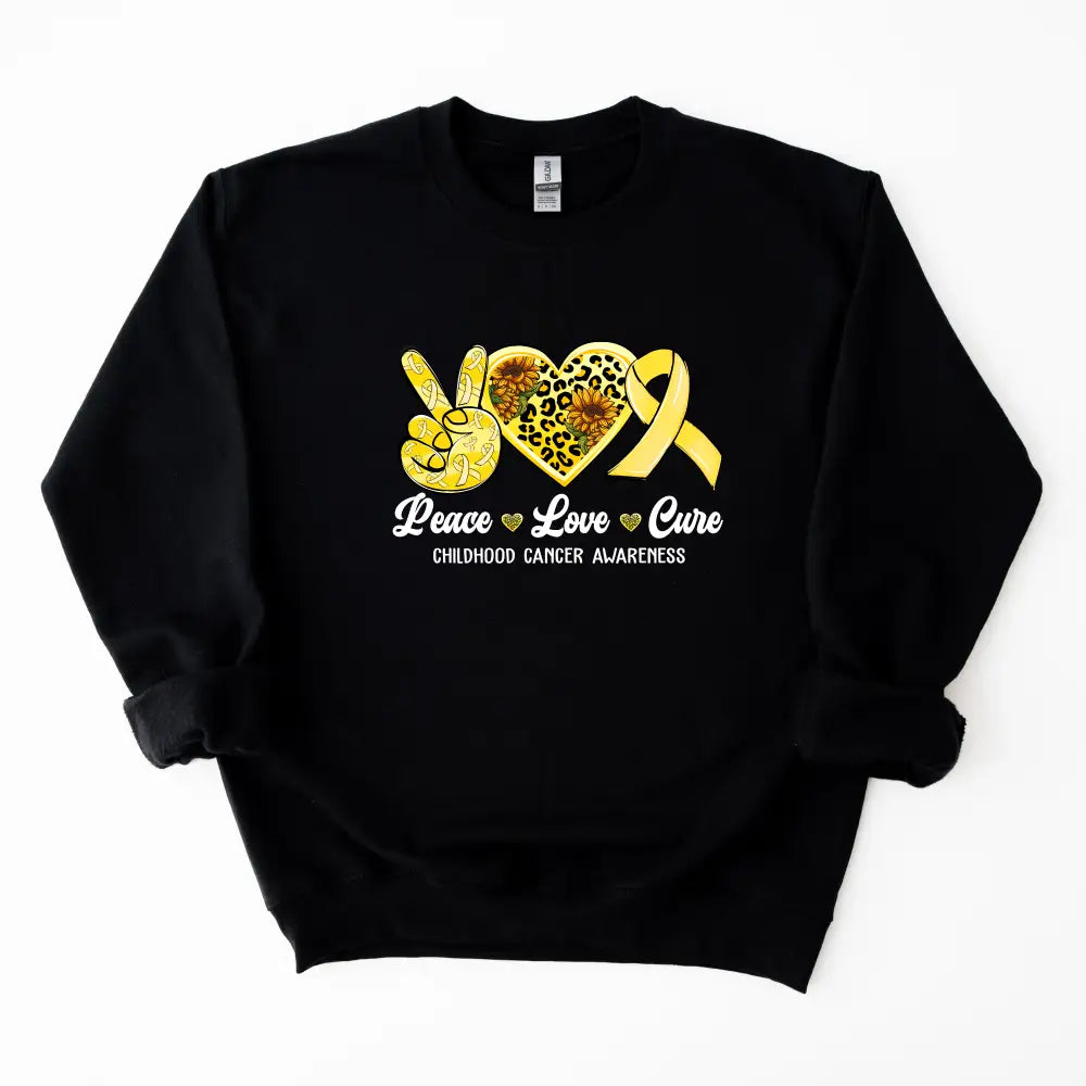 Crewneck Sweatshirt - Peace Love Cure - Sweatshirt