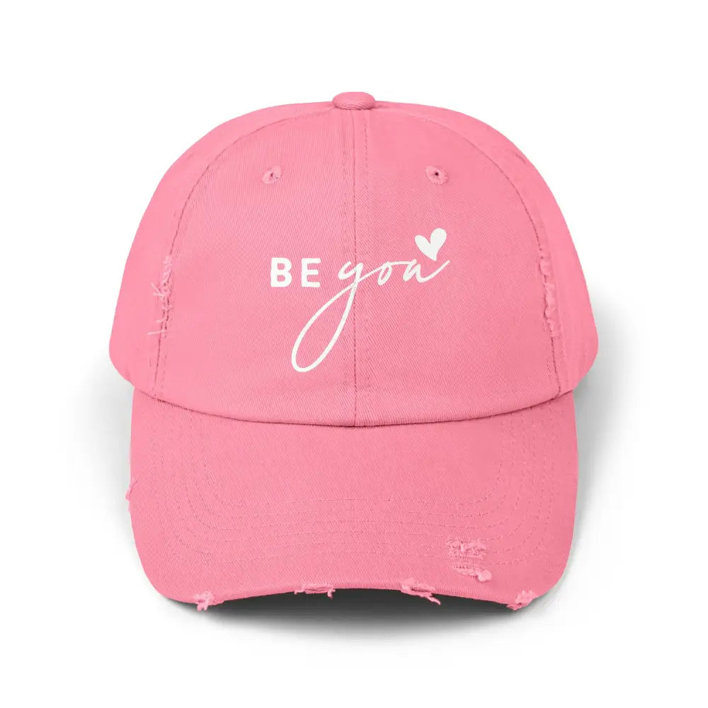 Distressed Cap Be YOU - True Pink / One size - Hats