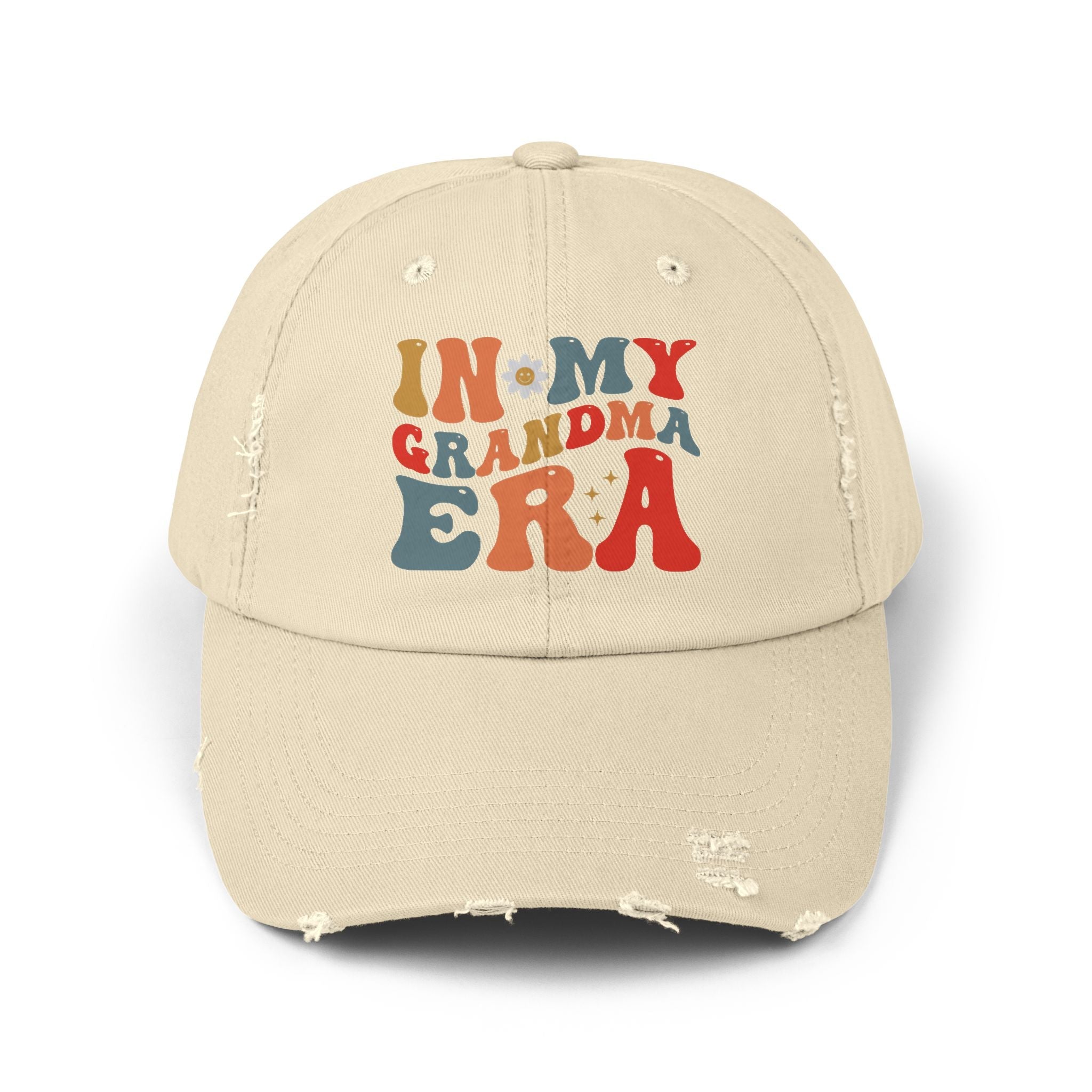 Distressed Cap In My GRANDMA ERA - Stone / One size - Hats