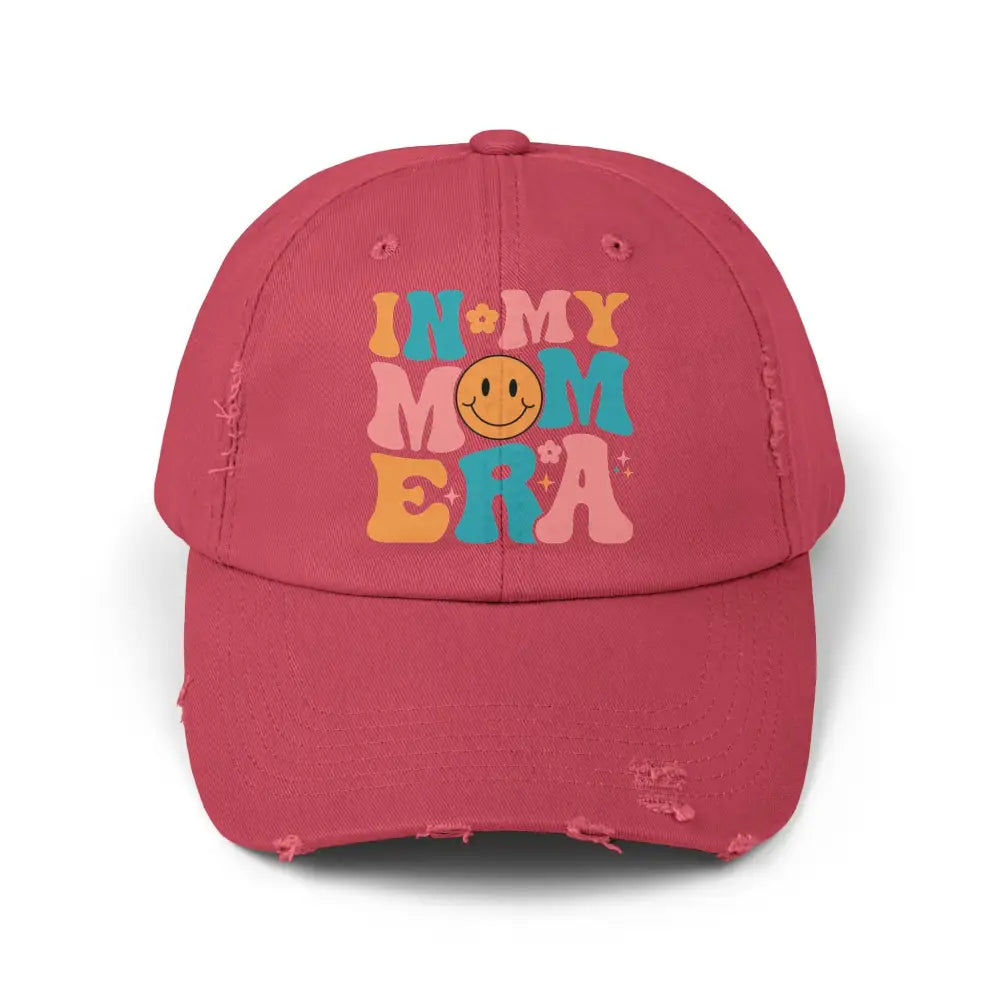 Distressed In My MOM ERA - Dashing Red / One size - Hats