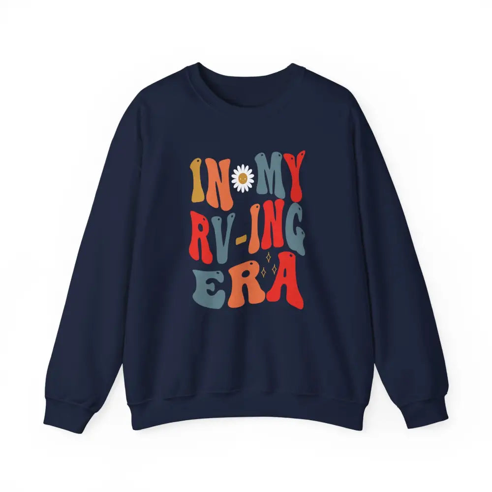 Heavy Blend Crewneck Sweatshirt In My RV-ING Era - Navy / S - Sweatshirt