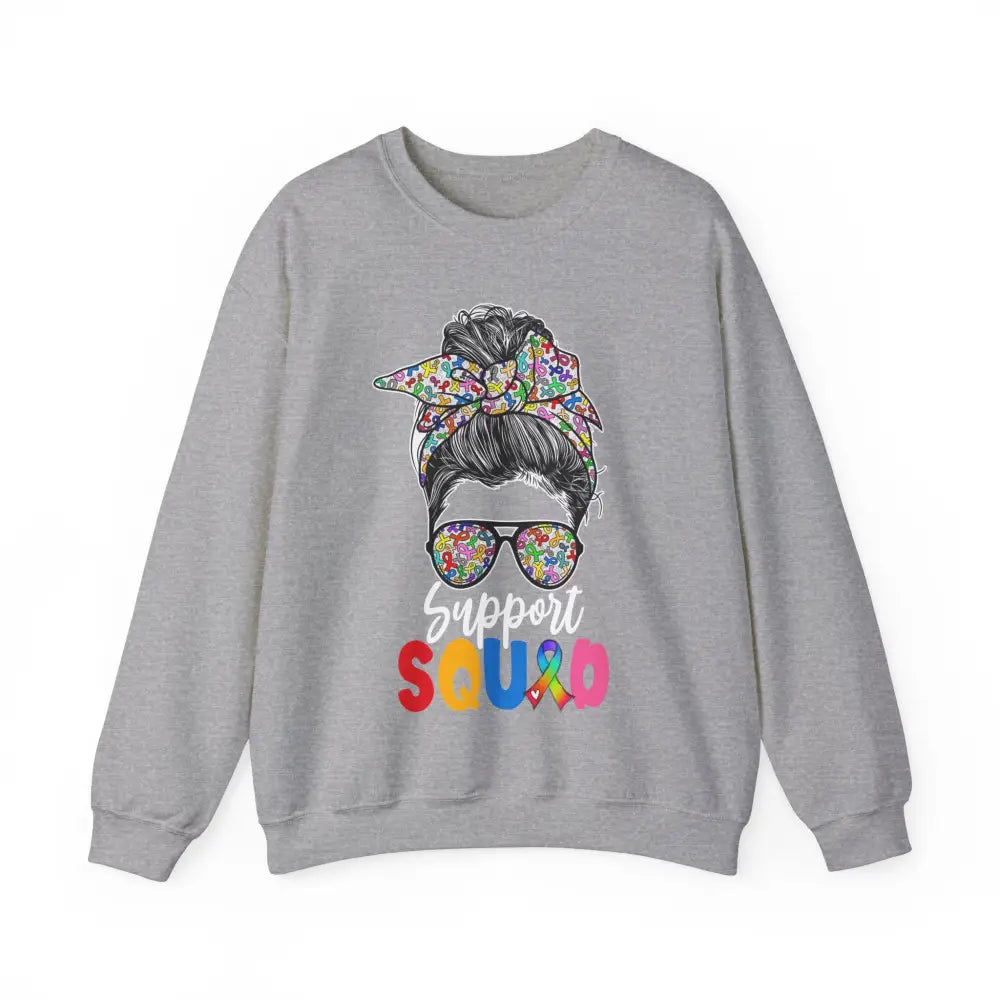 Heavy Blend™ Support Squad Sweatshirt - S / Sport Grey