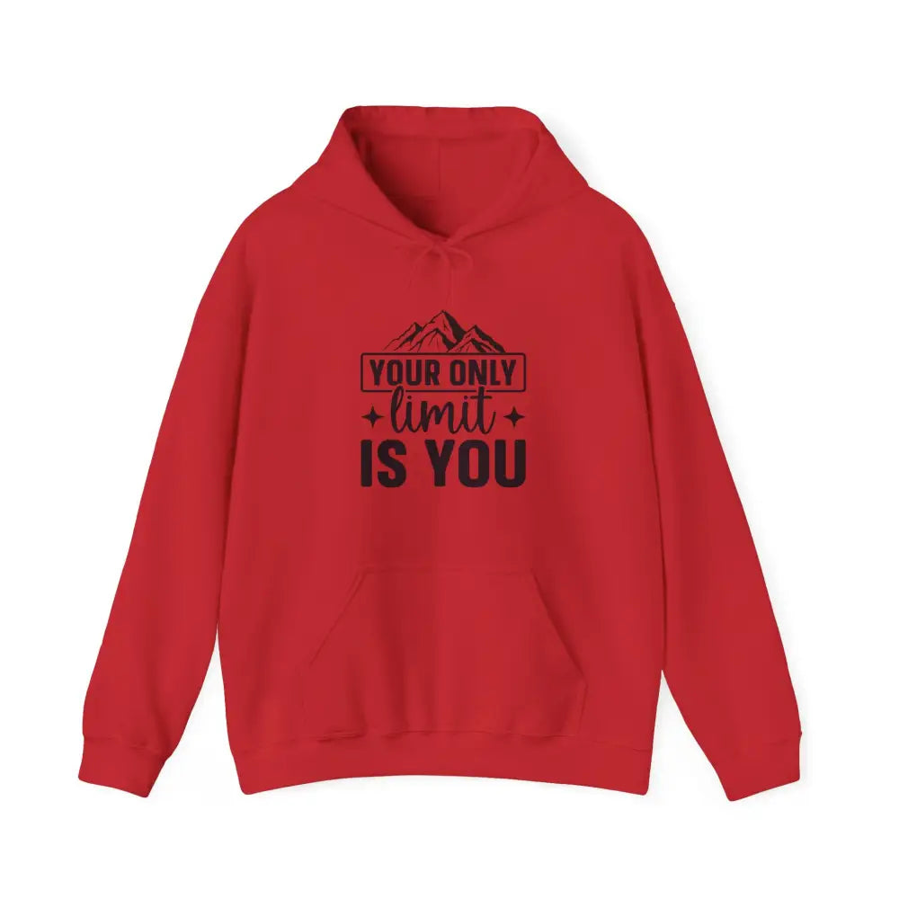 Hooded Sweatshirt - Your Only Limit is You - Red / S Hoodie