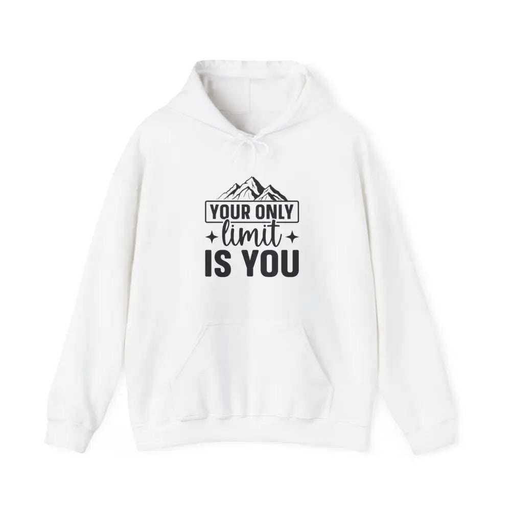 Hooded Sweatshirt - Your Only Limit is You - White / S Hoodie