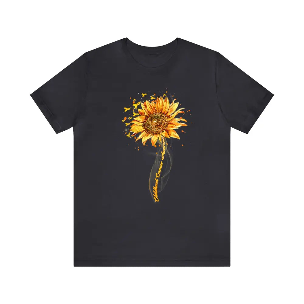 Short Sleeve Childhood Cancer Awareness - Dark Grey / S T - Shirt