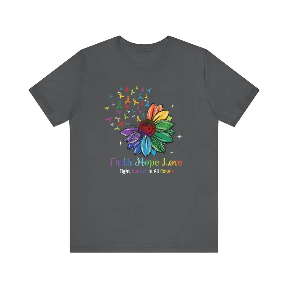 Short Sleeve Tee Faith Hope Love - Asphalt / S T - Shirt