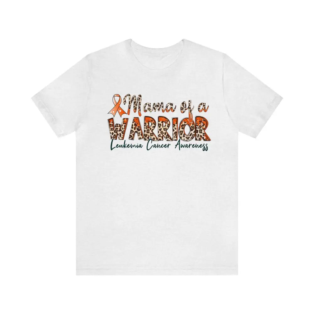 Short Sleeve Tee Mama of Warrior - Ash / S T - Shirt