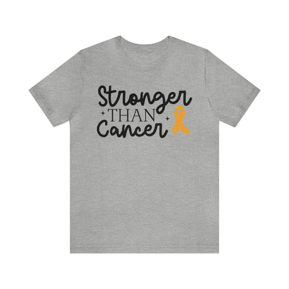 Short Sleeve Tee Stronger than Cancer - Athletic Heather / S T - Shirt