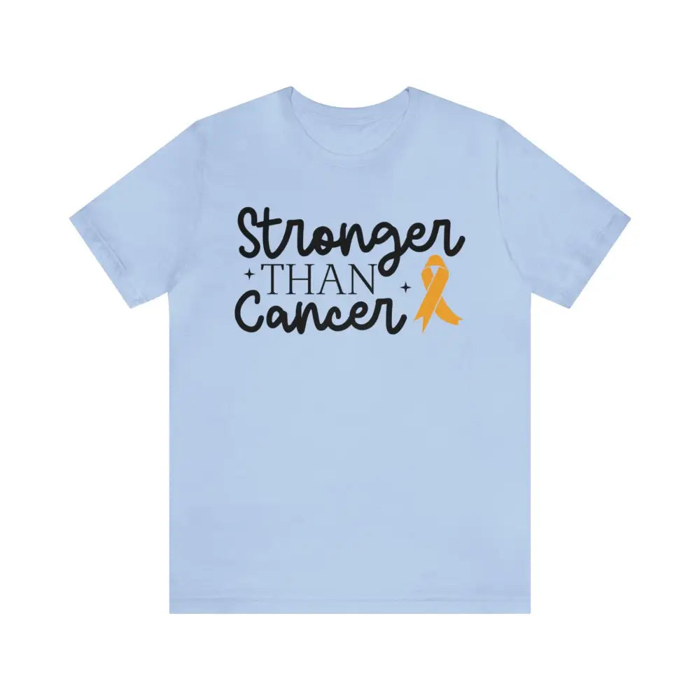 Short Sleeve Tee Stronger than Cancer - Baby Blue / S T - Shirt