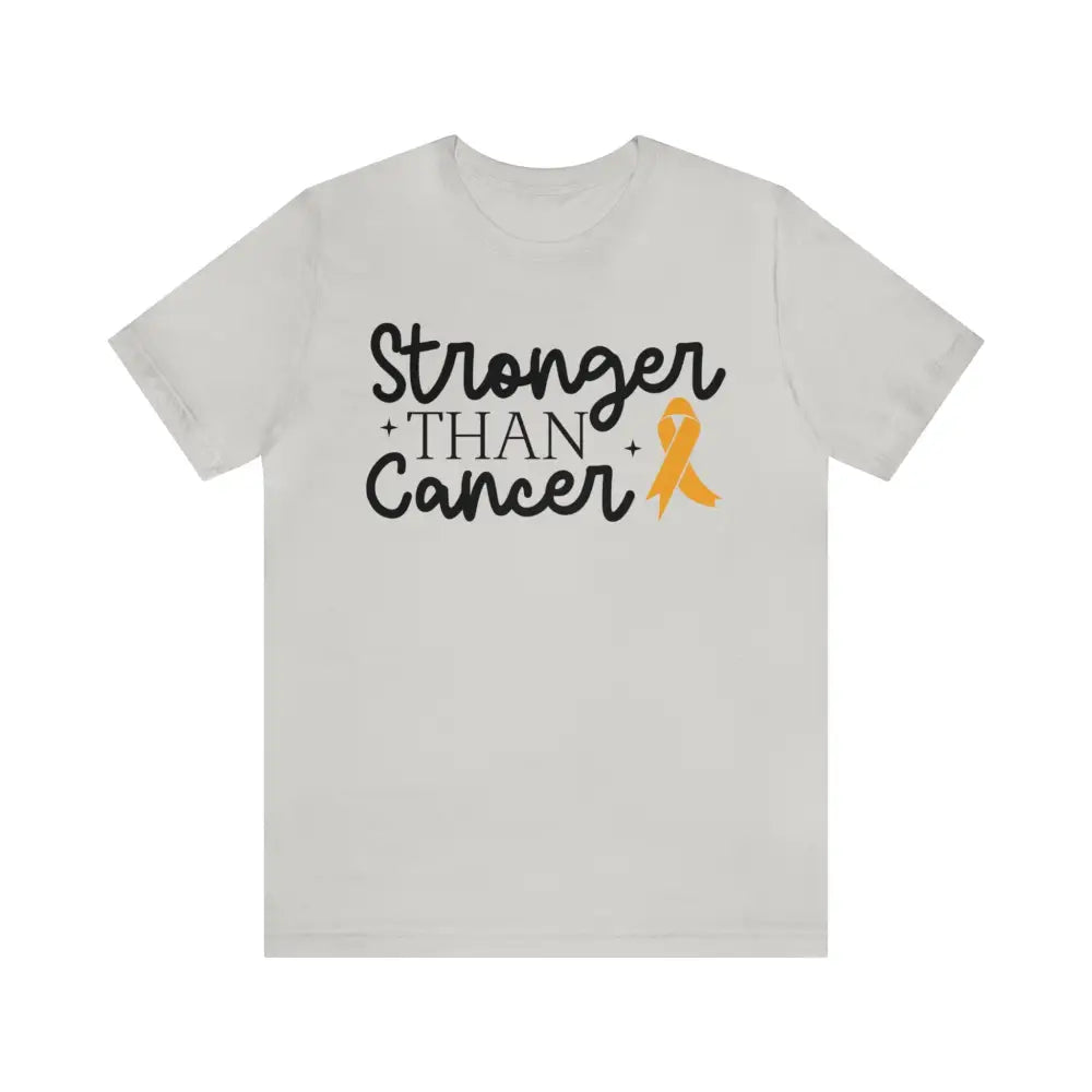 Short Sleeve Tee Stronger than Cancer - Silver / S T - Shirt