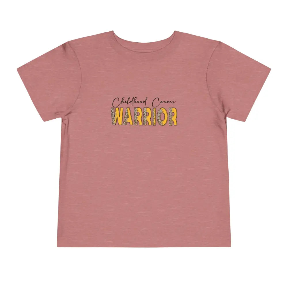 Toddler Short Sleeve Cancer Warrior Tee - Heather Mauve / 2T Kids clothes