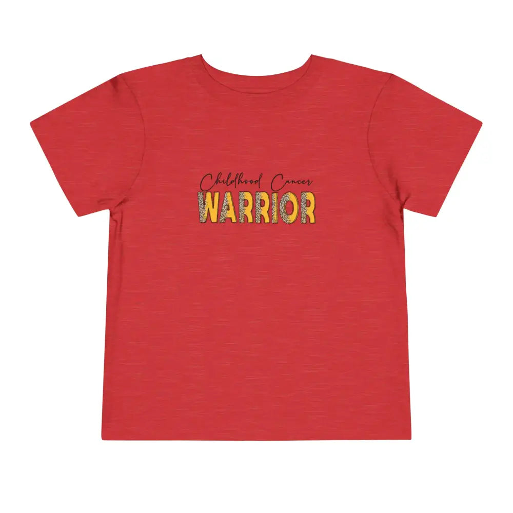 Toddler Short Sleeve Cancer Warrior Tee - Heather Red / 2T Kids clothes