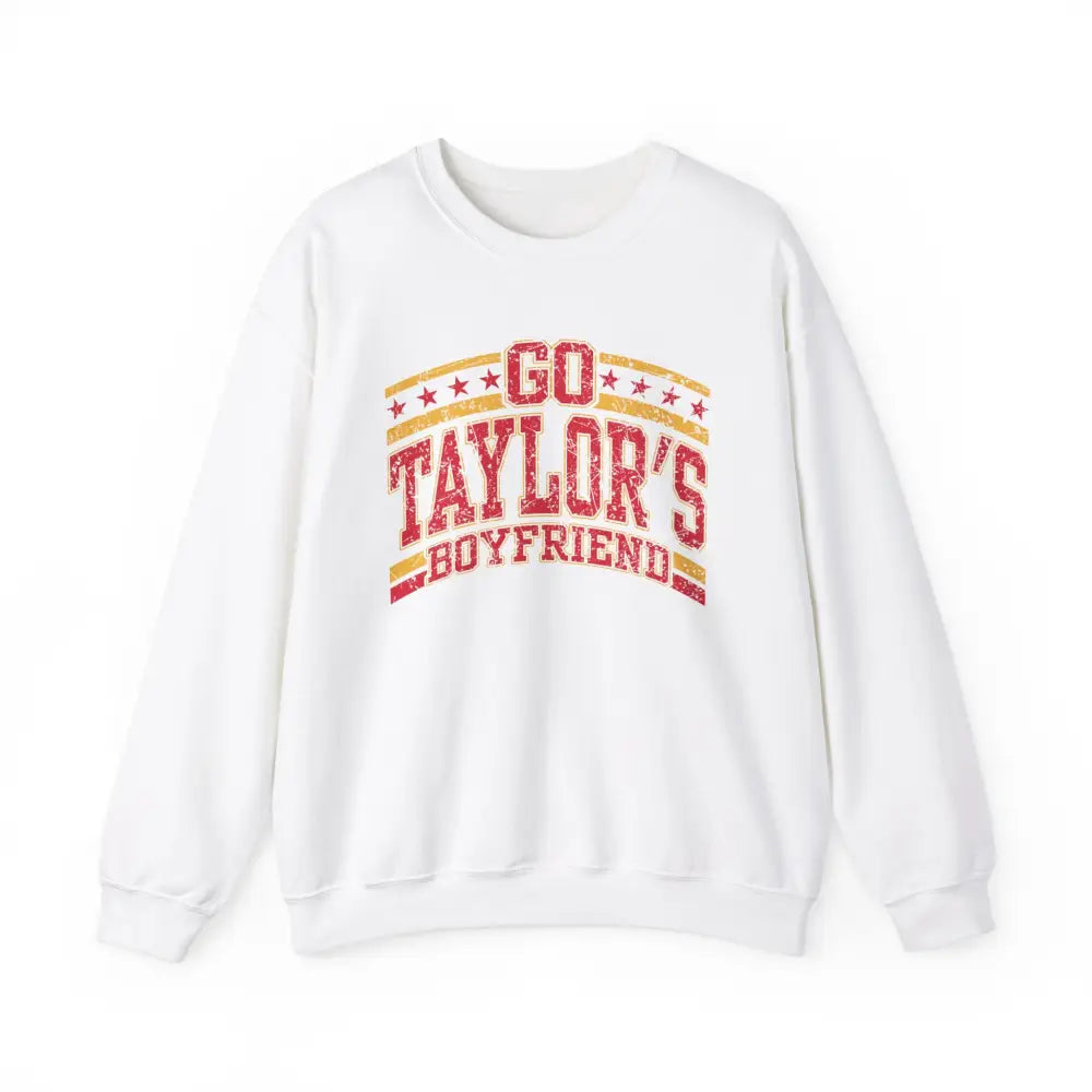 Unisex Heavy Blend™ Sweatshirt GO TAYLOR’S BOYFRIEND Sweatshirt - White / S - Sweatshirt