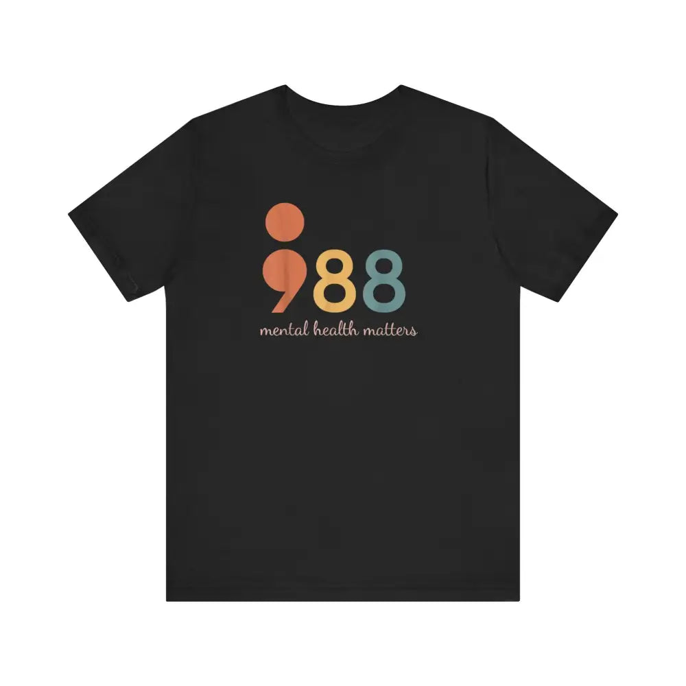 Unisex Jersey Short Sleeve 988 Mental health Matters: - Black / S - T-Shirt