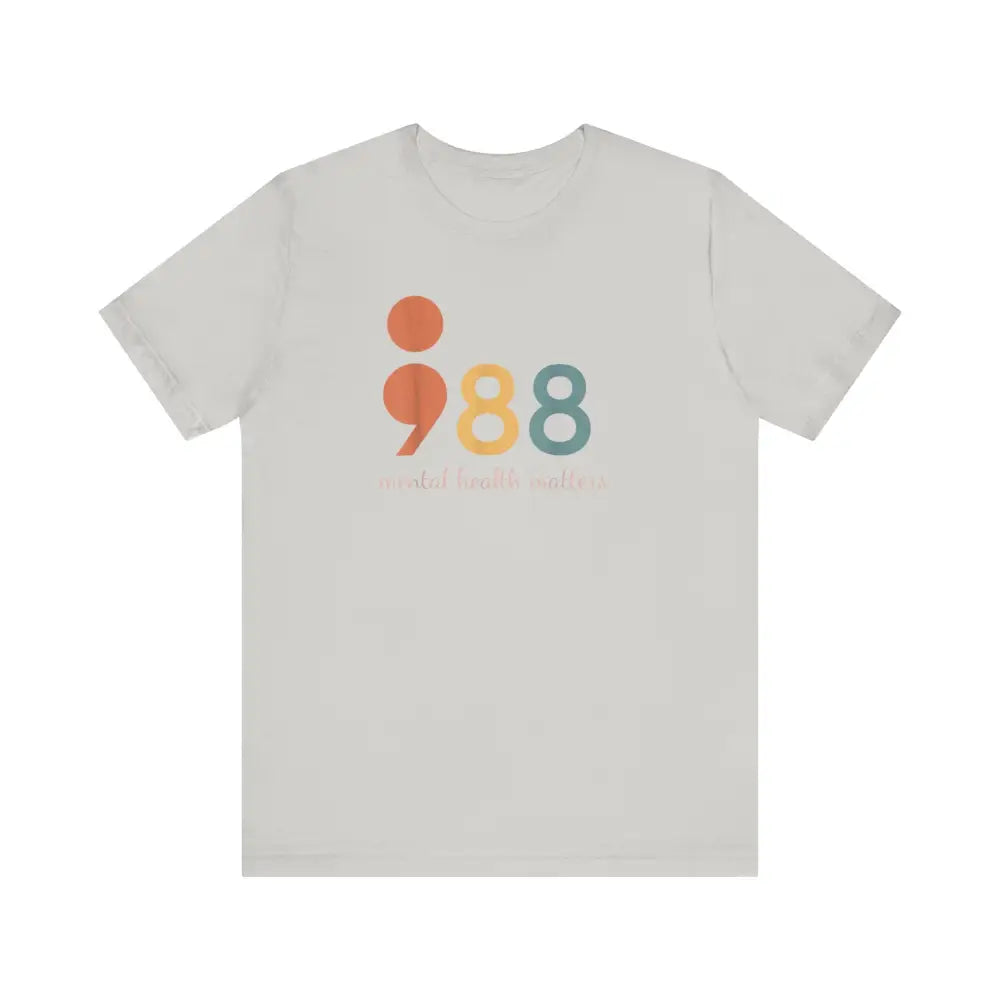 Unisex Jersey Short Sleeve 988 Mental health Matters: - Silver / S - T-Shirt